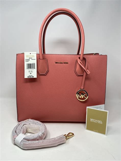 michael kors pink grapefruit bag|Michael Kors hobo shoulder bag.